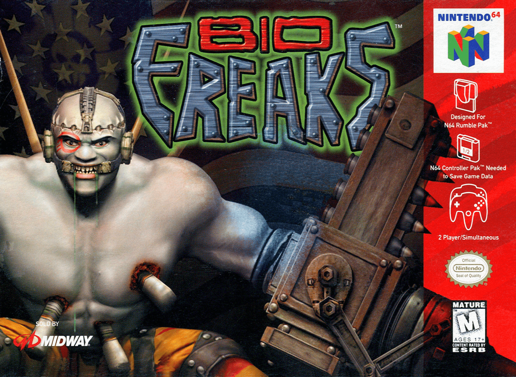 Biofreaks box art for Nintendo 64